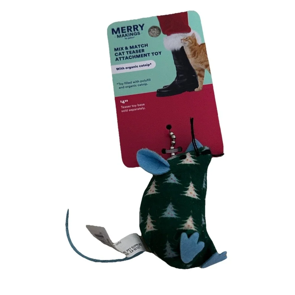 Christmas Stocking and Six Cat Toys Meowijuana Organic Catnip Toys-415